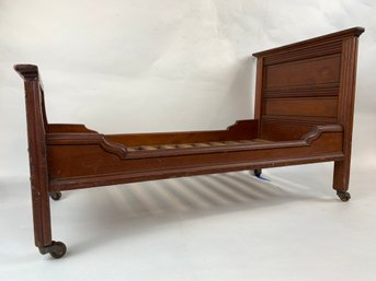 Antique Victorian Children's Size Doll Bed