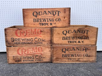 Group Of Beer Advertising Crates CREMO Quandt