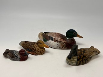 Group Of Painted Duck Figures