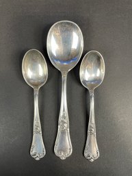 3 Sterling Silver Camusso Spoons 62 Grams