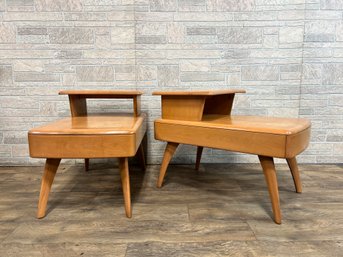 Mid Century End Tables In The Style Of Heywood Wakefield By Watkins