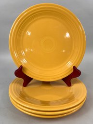 Set Of 4 Vintage Fiesta Dinner Plates Yellow