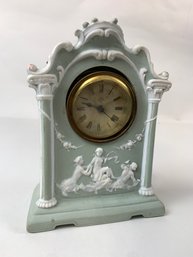 Jasperware Mantle Clock - As Is