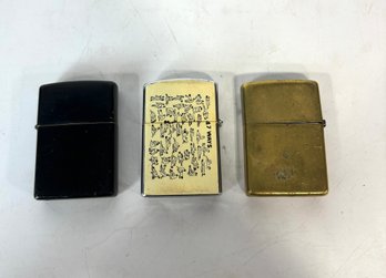 Group Of Vintage Lighters Including Zippo