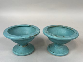 Pair Of Vintage Mccoy Pottery Urn Planters