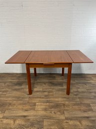 Danish Teak Dinette Table With Leaves