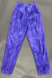 Vintage Liz Sheldon Purple Suede Pants