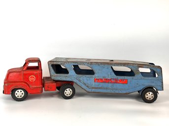 Buckeye Auto Transport Co. Red Truck And Blue Trailer Large Diecast