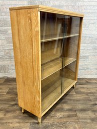 Mid Century Glass Front Bookcase