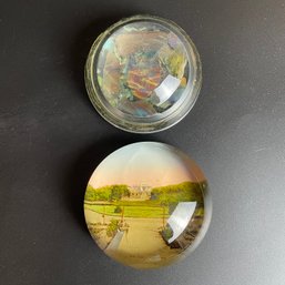 Sandwich Glass Paperweight By Clifford T. Byrnes And Lotz Park Paperweight
