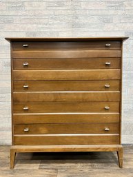 Mid-Century Modern Solid Maple Highboy Dresser 'Cadance' Line By Heywood-Wakefield