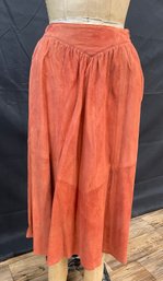 Orange Suede Skirt