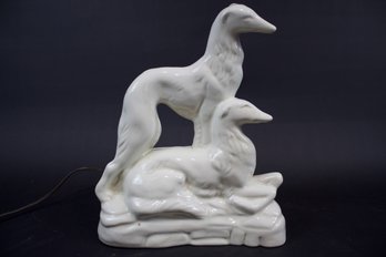 Art Deco Phil-mar Greyhounds Ceramic TV Lamp