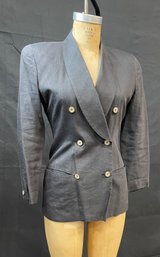 Vintage Gray Tahari Fitted 3 Button Blazer