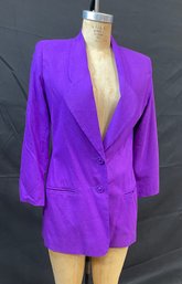 Vintage Purple SK & Company Silk Blazer