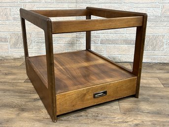 Mid-Century Modern Walnut End Table- As Is