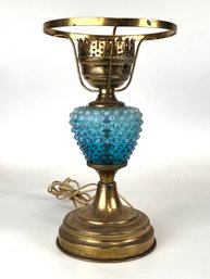 Fenton Blue Opalescent Lamp Base