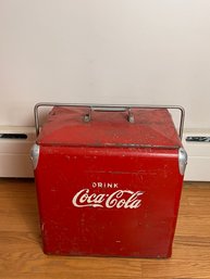 Vintage Coke Cooler With Tray Complete