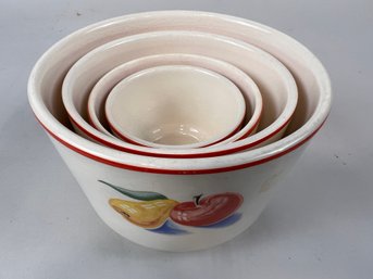 Group Of Vintage Bakerite Nesting Bowls