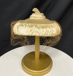 Ivory/Cream Del-Mar-Lee Satin Fascinator Hat