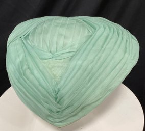 Vintage Seafoam Green Platter Hat