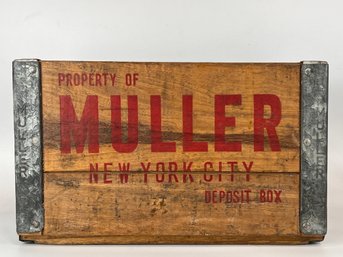 Vintage Muller New York City Wooden Crate