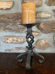 Wrought Iron Pillar Candle Stand