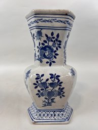 Decorative Blue & White Vase