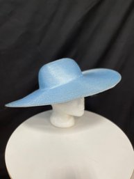 Vintage Light Blue Wide Brim Sun Hat