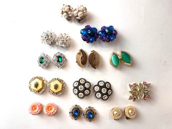 Lot Of Costume Clip On Earrings