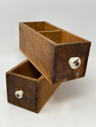 Pair Of Wooden Drawers