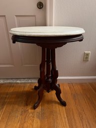 Victorian Walnut Marble Top Stand