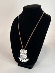 Large 1970s Owl Necklace