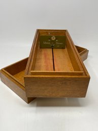 Vintage Library Bureau Card Case In Oak