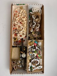 Large Lot Of Vintage Costume Jewelry