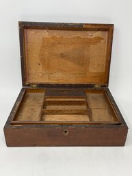 Antique Wooden Sewing Box