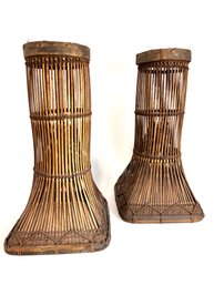 Pair Of Antique Minnow Trap Baskets