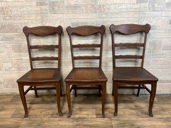 Group Of Antique Wooden Chairs