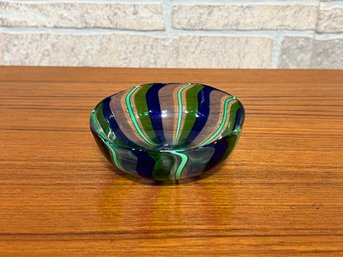 Hand Blown Art Glass Dish