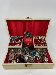 Loaded Vintage Jewelry Box