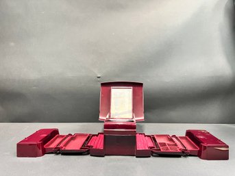 Vintage Flip Out Jewelry / Make Up Vanity Box