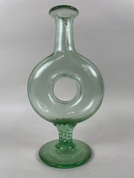 Vintage Hand Blown 'Donut' Bottle