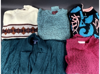 Lot Of Vintage Womens Sweaters In Various Sizes