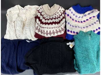 Lot Of Vintage Sweaters In Various Sizes