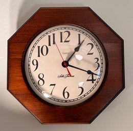 Vintage Wooden Seth Thomas Wall Clock - Works!