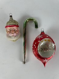 Lot Of Vintage Glass Christmas Ornaments