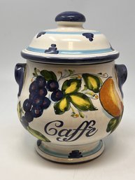Hand Painted Porcelain Covered Jar