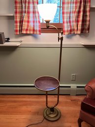 Vintage Floor Lamp With Side Table