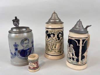 Collection Of Vintage Steins