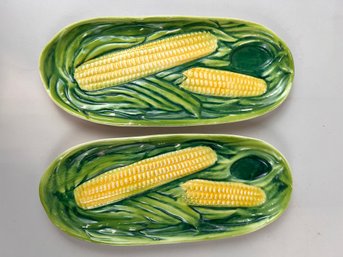 Pair Of Corn Cob Plates